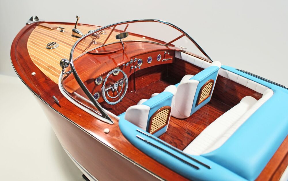 Riva Aquarama Replica Blue White Rc Ready Nain Ship Models